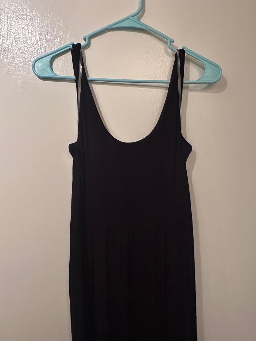 a new day Black Scoop Neck Maxi Dress with Thin Straps